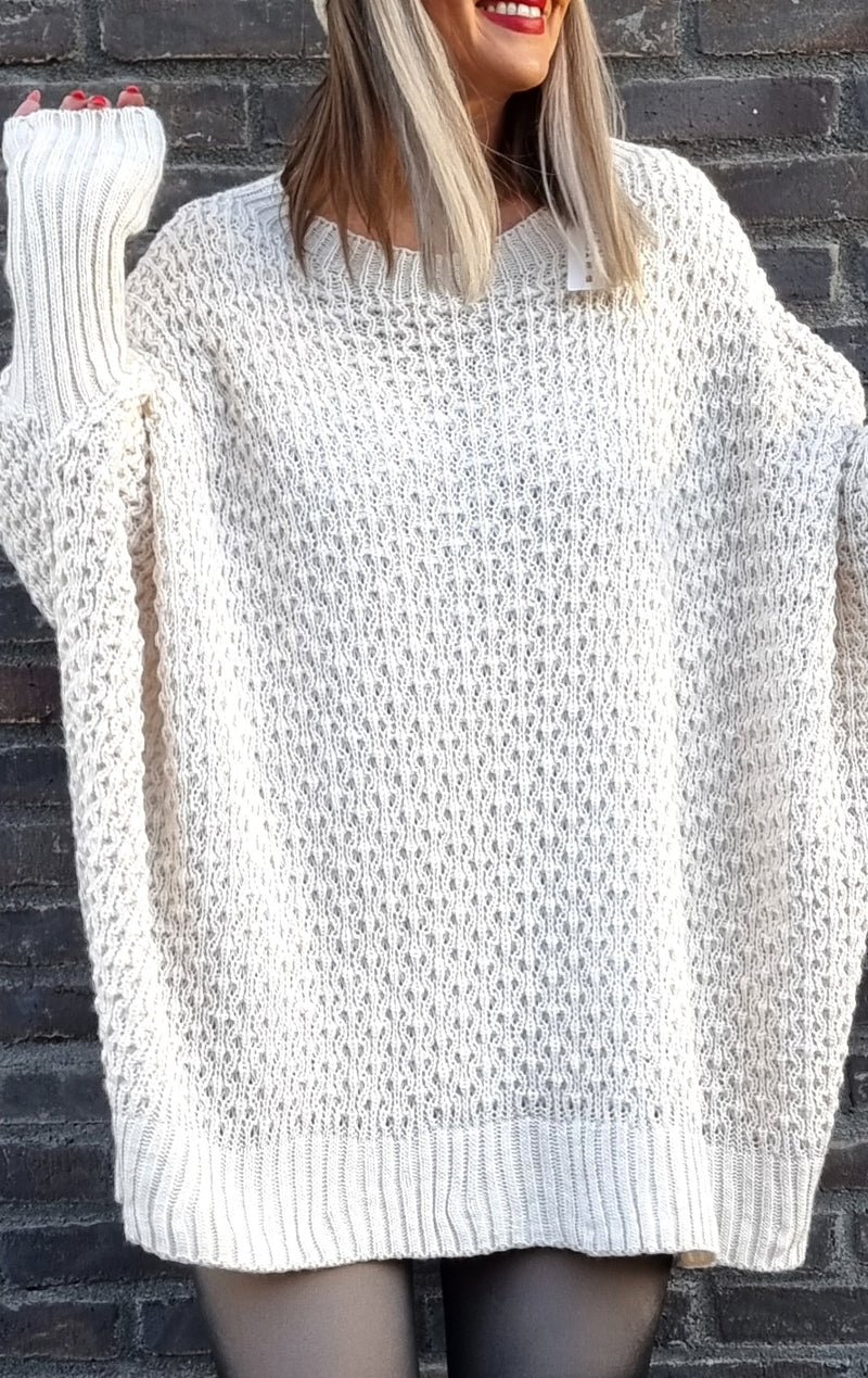 Inez Baggy Sweater Beige