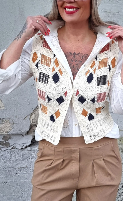 Gloria Crochet Waistcoat