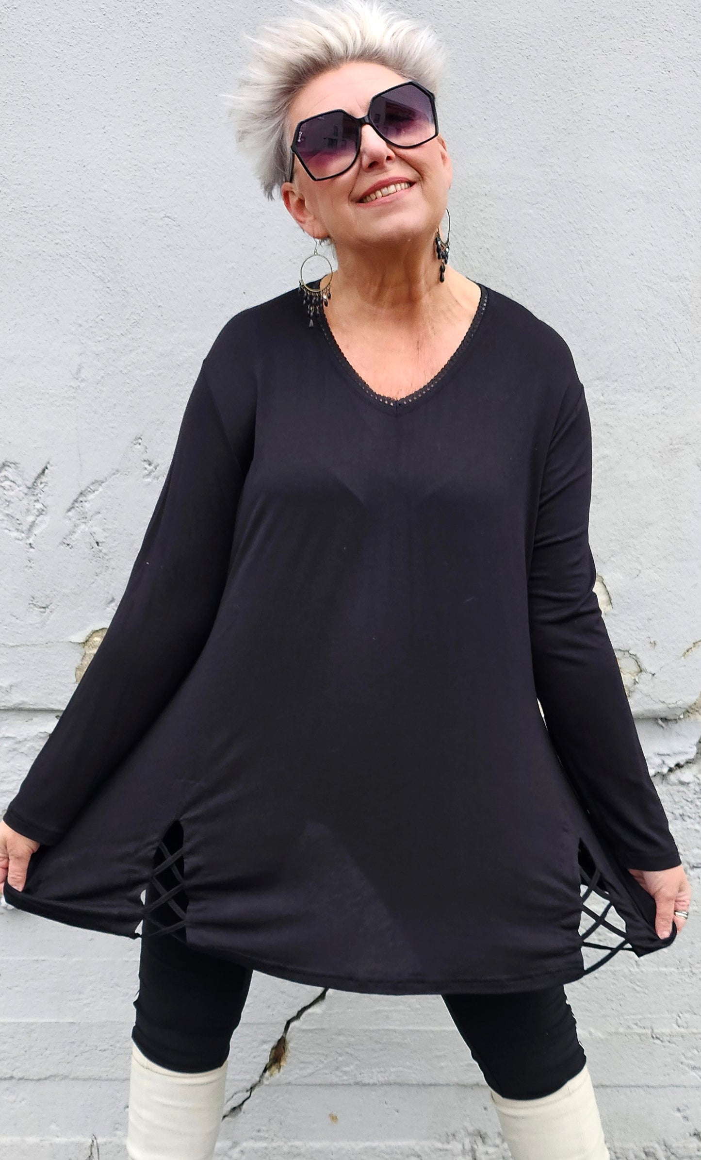 Stretchy Basic Top Black