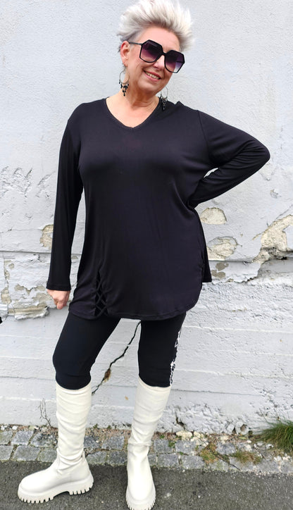 Stretchy Basic Top Black