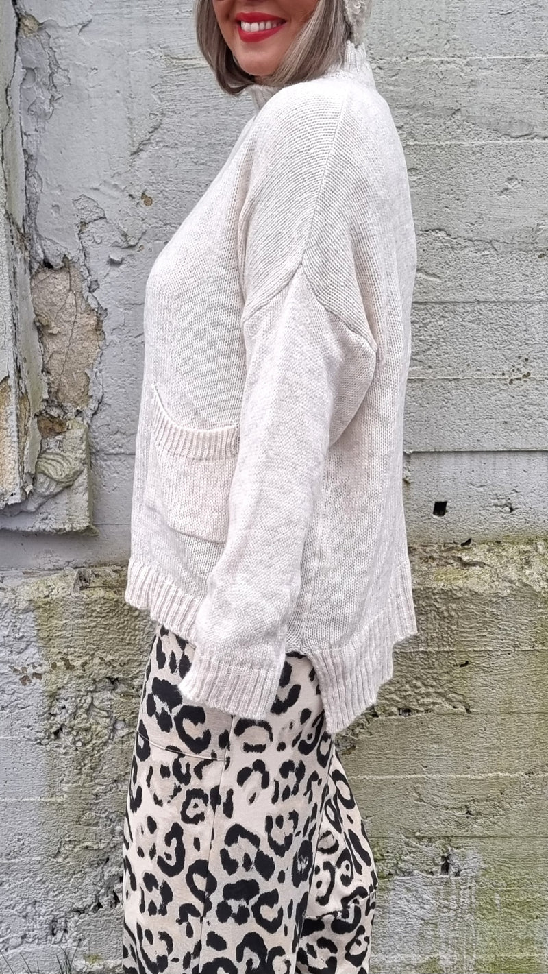 Eirin Knitted Sweater Beige