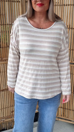 Malin Striped Top Sand