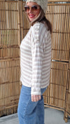 Malin Striped Top Sand