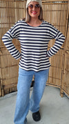 Malin Striped Top Navy