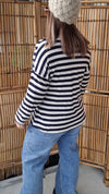 Malin Striped Top Navy