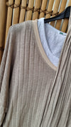 Maya Top With Scarf And Singlet Taupe