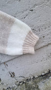 Cristine Striped Knitted Sweater Sand