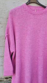 Knitted Long Sweater Pink