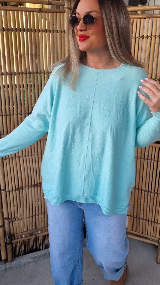 Thin Sweater Turquoise