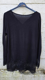 Vendela Lace Top Black