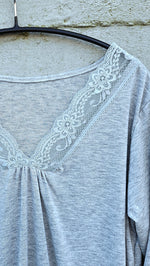 Vendela Lace Top Light Grey