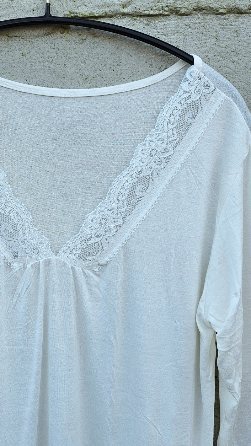 Vendela Lace Top White