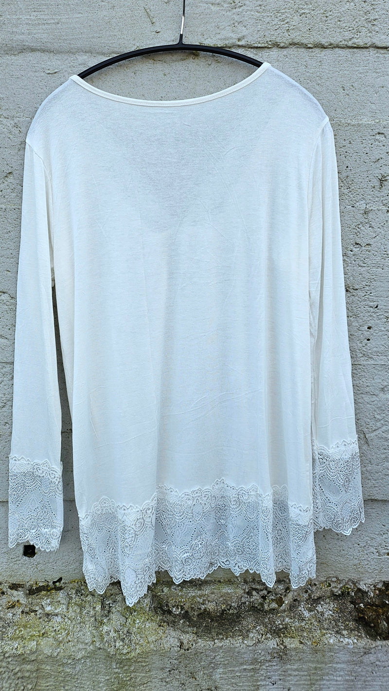 Vendela Lace Top White