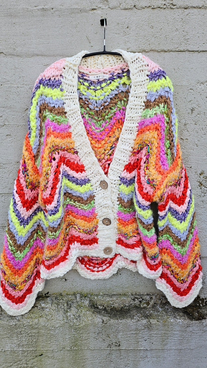 Hand Knitted Jacket Creme