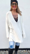 Emma V-neck Sweater Beige