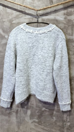 Pink Star Sweater Grey