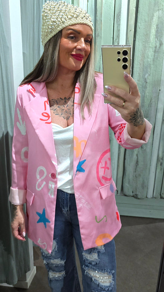 Johanna Blazer Jakke Rosa