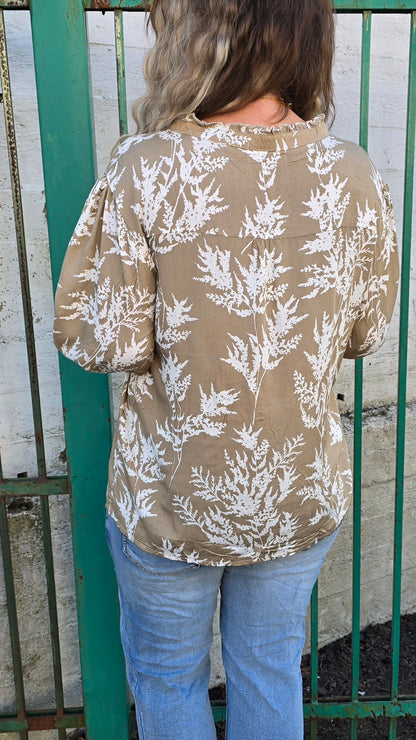 Celina skjortebluse beige