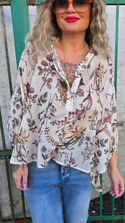 Angelica bluse lys beige