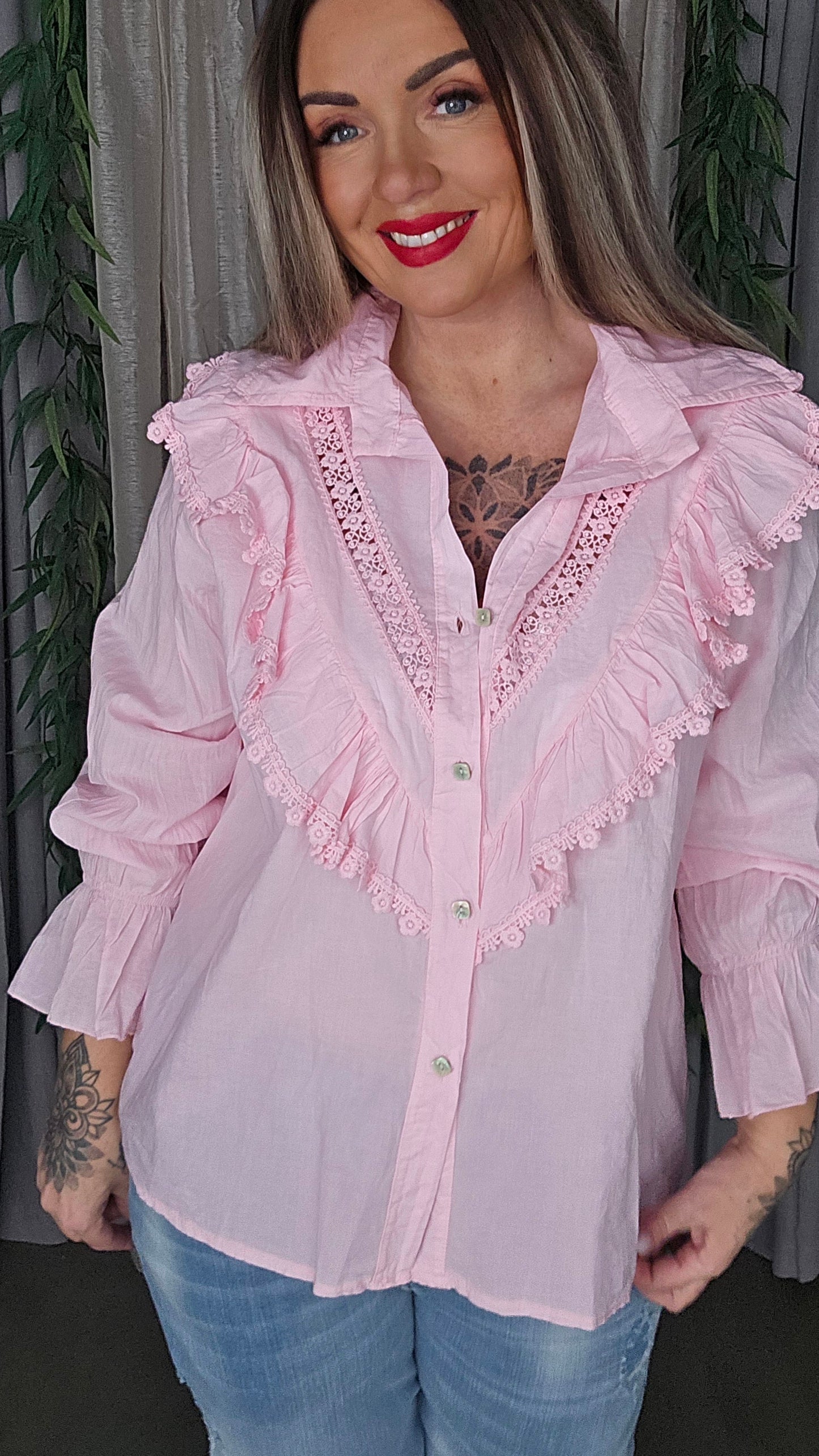 Paula skjorte bluse rosa