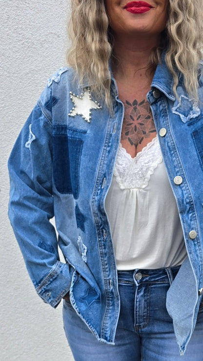 Monday baggy denim skjorte