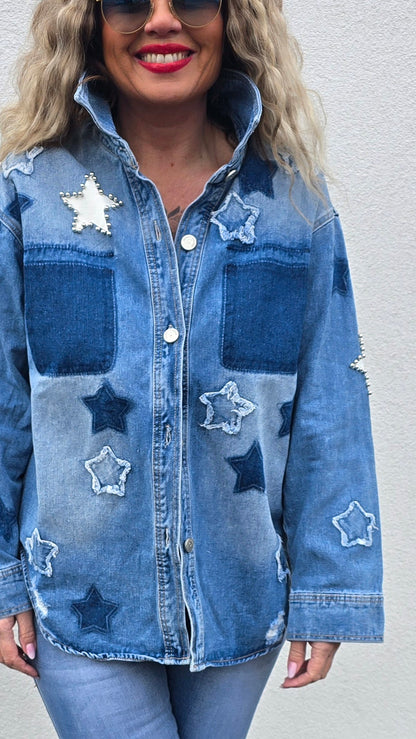 Monday baggy denim skjorte