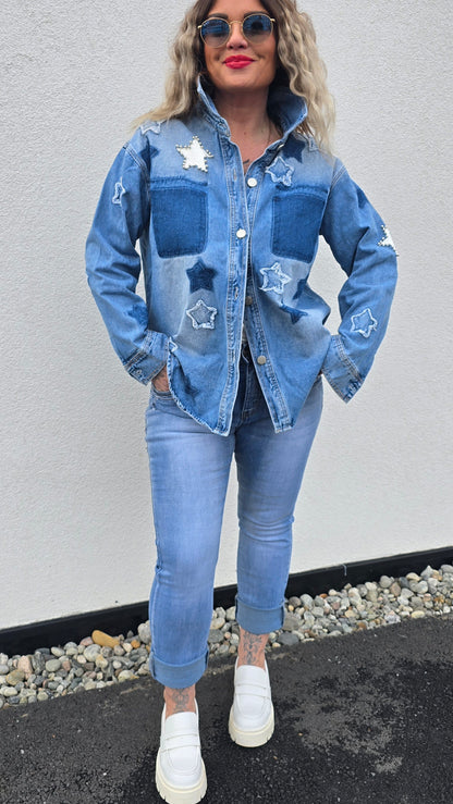 Monday baggy denim skjorte