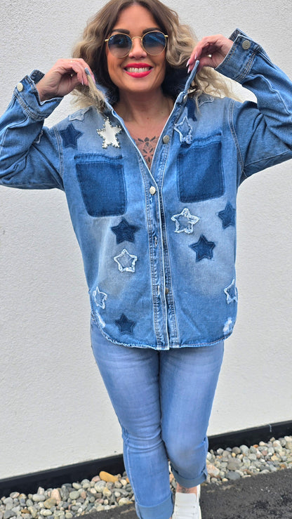 Monday baggy denim skjorte