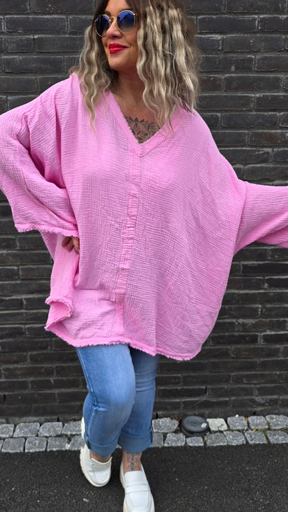 Baggy bluse rosa