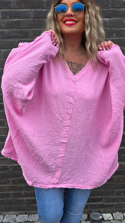 Baggy bluse rosa