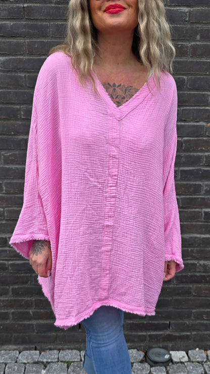 Baggy bluse rosa