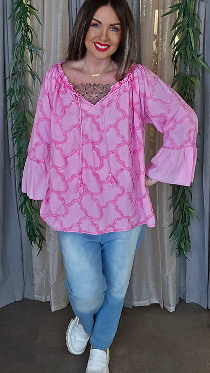 Bonnie bluse rosa