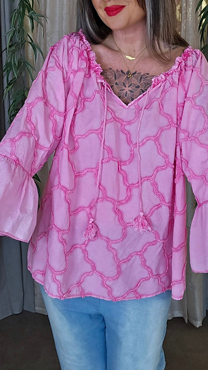 Bonnie bluse rosa