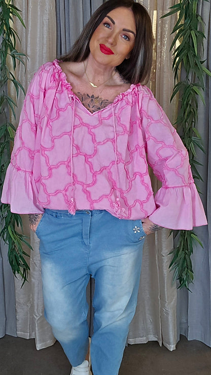 Bonnie bluse rosa