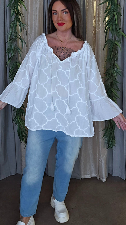 Bonnie bluse hvit