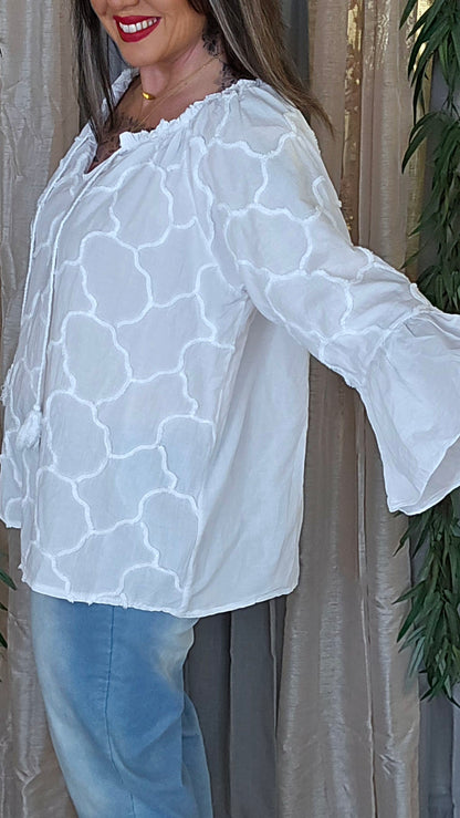 Bonnie bluse hvit
