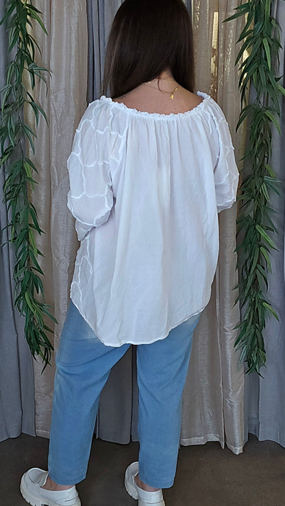 Bonnie bluse hvit