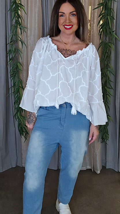 Bonnie bluse hvit
