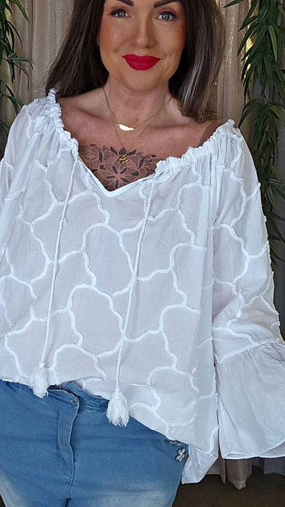 Bonnie bluse hvit