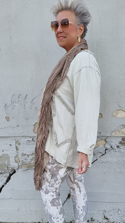 Beige topp med stjerne