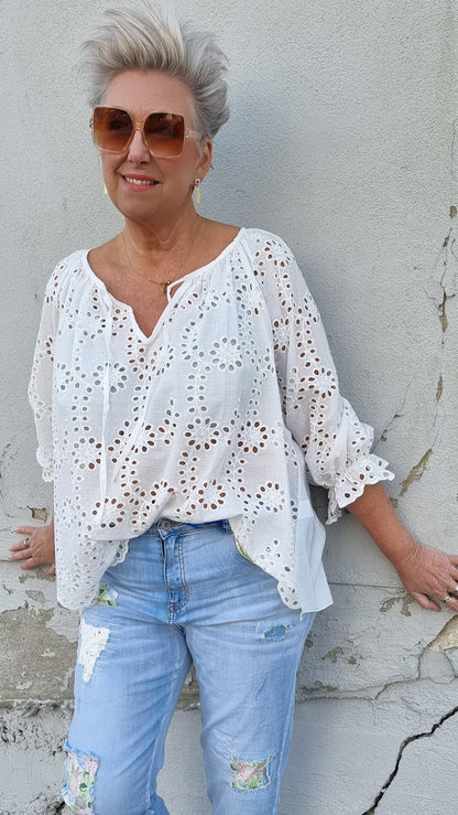 Elea bluse hvit