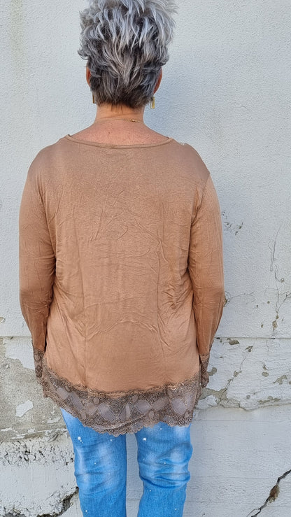 Frenchy topp camel