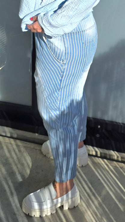 Polly baggy bukse med striper