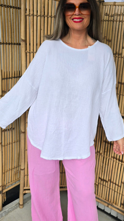 Hilma topp hvit