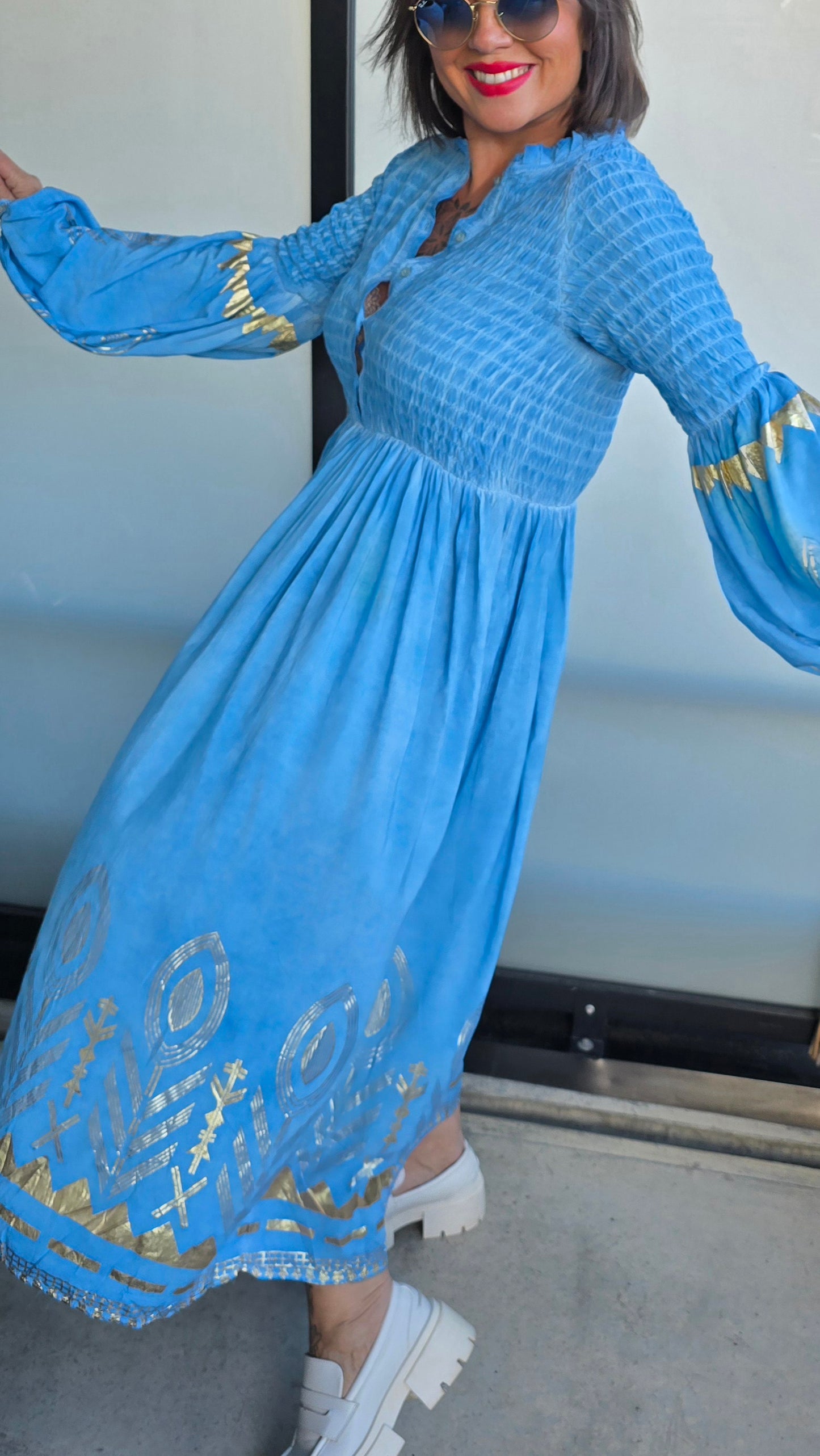 Alexandra kjole blå