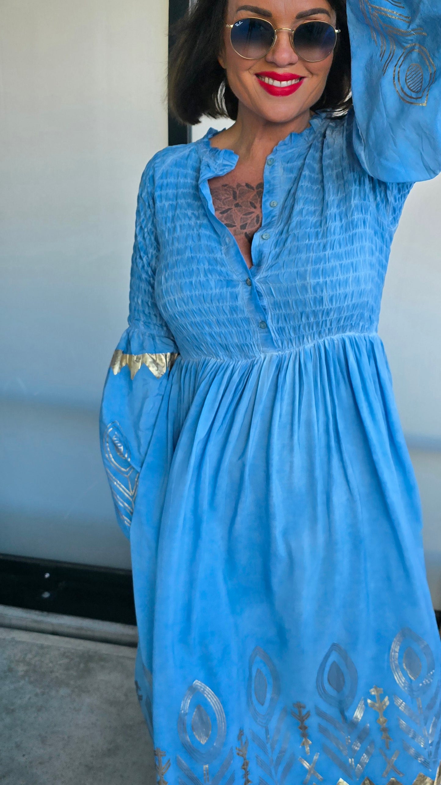 Alexandra kjole blå