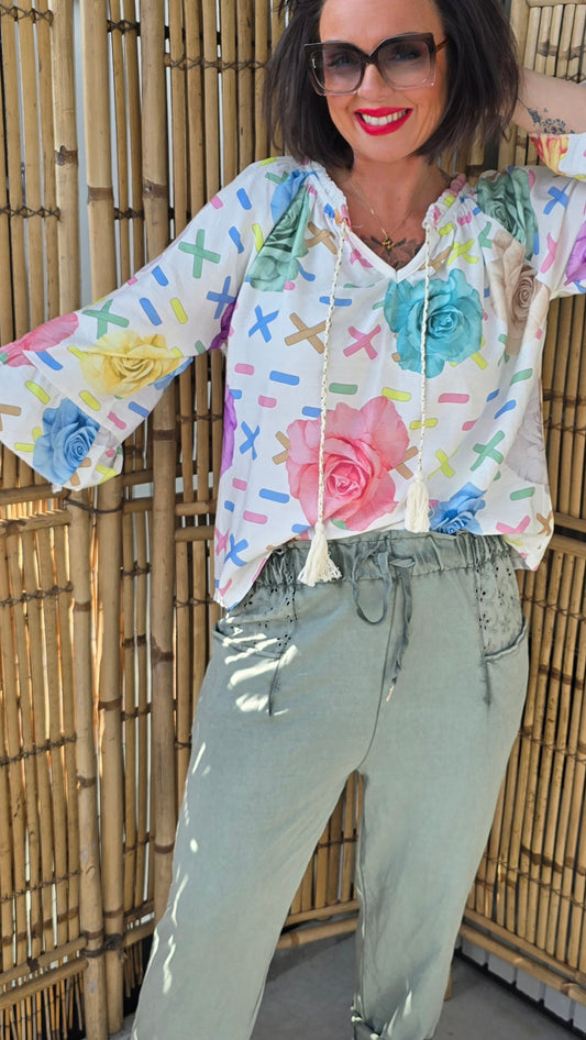 Maria fargerik bluse