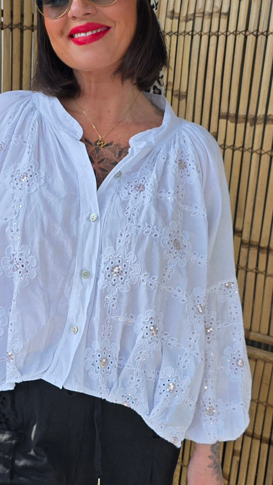 Alva skjortebluse hvit