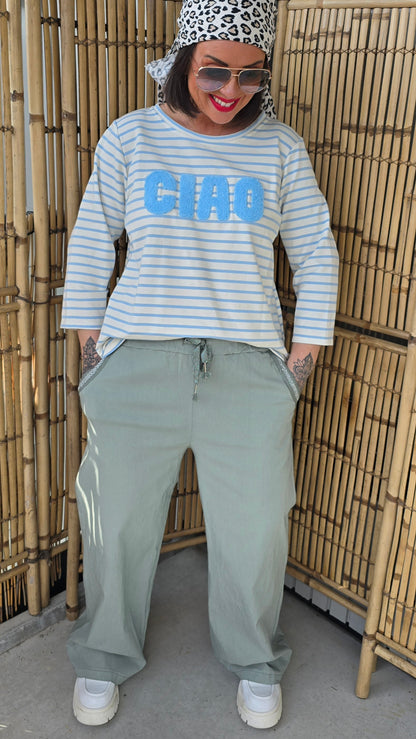Ninnie stretchig bukse kaki