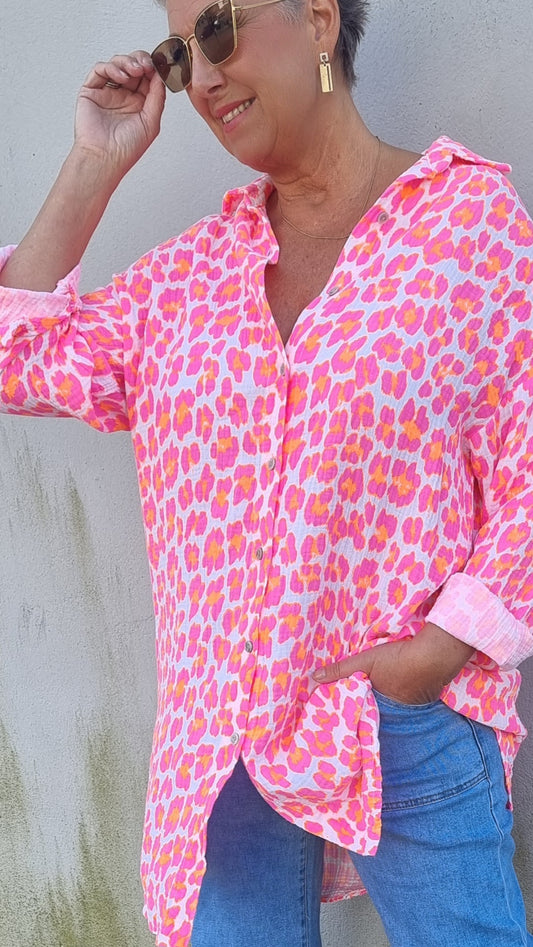 Elin leo skjorte rosa